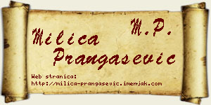 Milica Prangašević vizit kartica